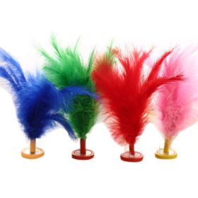 Kick Shuttlecock Chinese Jianzi Turkey Feathers Foot Exercise Indoor Outdoor Toy Game for Kids; 12 Pieces