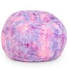 Jaxx Saxx 3 Foot Bean Bag Chair - Faux Fur - Fun Colors, Unicorn Pink