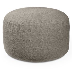 Jaxx Saxx Shearling Faux-Lamb 4 Ft Large Round Bean Bag, Smoke