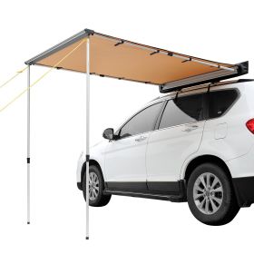 VEVOR Car Side Awning, Large 4.6'x6.6' Shade Coverage Vehicle Awning, PU3000mm UV50+ Retractable Car Awning with Waterproof Storage Bag