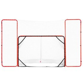 VEVOR Hockey Goal with Backstop and Targets Street Outdoor Steel Hockey Net 72"