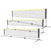 VEVOR Badminton Net, Height Adjustable Volleyball Net, 17ft Wide Foldable Pickleball Net, Portable Easy Setup Tennis Net Set with Poles