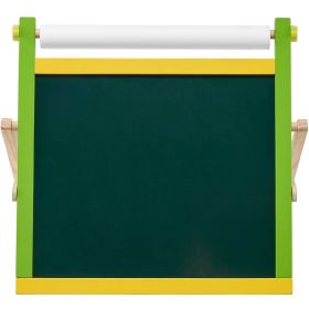 VEVOR 3-in-1 Tabletop Kids Art Easel Double-Sided Magnetic Whiteboard Chalkboard