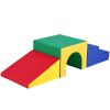 VEVOR Single Tunnel Climber, Toddler Playset, Foam Climbing Blocks for Toddlers, Kids Tunnel Maze with Stairs and Ramp