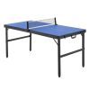 VEVOR Mid-Size Ping Pong Table Foldable Table Tennis Game Table Indoor with Net