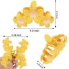 4 Pcs Flower Hair Clips for Women 4.5 Inch Claw Clips Large Matte Hair Clips