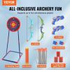 VEVOR Bow and Arrow Set for Kids, 2 Pack LED Light Up Archery Set with 20 Suction Cup Arrows, Standing Target, 2 Quivers, 2 Guns, 20 Soft Bullets