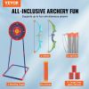 VEVOR Bow and Arrow Set for Kids, 2 Pack LED Light Up Archery Set with 20 Suction Cup Arrows, Standing Target, 2 Quivers, 3 Target Cans