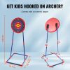 VEVOR Bow and Arrow Set for Kids, 2 Pack LED Light Up Archery Set with 20 Suction Cup Arrows, Standing Target, 2 Quivers, 3 Target Cans