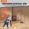 VEVOR Basketball Hoop, 5-7 ft Adjustable Height Portable Backboard System, 28 inch Basketball Hoop & Goal, Kids & Adults Basketball Set with Wheels