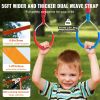 VEVOR Ninja Warrior Obstacle Course for Kids, 2 x 56 ft Weatherproof Slacklines, 500lbs Weight Capacity Monkey Line, Outdoor Playset Equipment