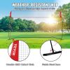 VEVOR Freestanding Volleyball Training Net for Indoor or Outdoor Use, Adjustable Height Portable Net System with Carrying Bag