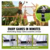 VEVOR Outdoor Portable Volleyball Net System, Adjustable Height Aluminum Poles, Professional Volleyball Set with PVC Volleyball, Pump, Carrying Bag