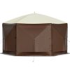 VEVOR Camping Gazebo Tent, 10'x10', 6 Sided Pop-up Canopy Screen Tent for 8 Person Camping, Waterproof Screen Shelter w/Portable Storage Bag