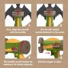 Airplane Launcher Shooting Toy with 4 Dinosaur Targets 2 Foam Pterosaur Rocket Game for Outdoor Kids Toys 5 6 7 8 Year Old Boy Catapult Plane Toy Chri