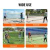 VEVOR Badminton Net, Height Adjustable Volleyball Net, 17ft Wide Foldable Pickleball Net, Portable Easy Setup Tennis Net Set with Poles