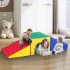 VEVOR Single Tunnel Climber, Toddler Playset, Foam Climbing Blocks for Toddlers, Kids Tunnel Maze with Stairs and Ramp