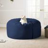 Jaxx Saxx 5 Foot Large Bean Bag w/ Removable Cover, Navy