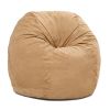 Jaxx Saxx 5 Foot Large Bean Bag w/ Removable Cover, Camel