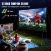 VEVOR Projector Screen with Stand 150inch Portable Movie Screen 16:9 4K HD Wide Angle Outdoor Projector Screen Stand Easy Assembly with Storage Bag fo