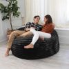 Jaxx Saxx 5 Foot Large Bean Bag w/ Removable Cover, Mondo Fur - Black