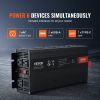 VEVOR Modified Sine Wave Inverter, 3000Watt, DC 12V to AC 120V LCD Display Power Inverter with 3 AC Outlets 2 USB Port 1 Type-C Port 10 Spare Fuses