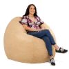 Jaxx Saxx 5 Foot Large Bean Bag w/ Removable Cover, Camel