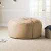 Jaxx Saxx 5 Foot Large Bean Bag w/ Removable Cover, Camel