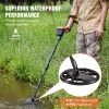 VEVOR Metal Detector for Adults & Kids, 10 Inch Waterproof Search Coil with LCD Display 7 Modes, Adjustable 41''-52'' Aluminum Stem