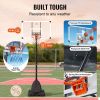 VEVOR Basketball Hoop, 7.6-10 ft Adjustable Height Portable Backboard System, 54 inch Basketball Hoop & Goal, Kids & Adults Basketball Set with Wheels