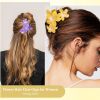 4 Pcs Flower Hair Clips for Women 4.5 Inch Claw Clips Large Matte Hair Clips