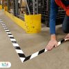 Black and White Aisle Marking Tape 3 Inch x 36 Feet. 16 Roll of 7 Mil Vinyl Floor Marking Tape. Waterproof Caution Floor Tape. Tear-Resistant Floor Sa