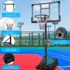 Portable Basketball Hoop Backboard System Stand Height Adjustable 6.5ft - 10ft with 44 Inch Backboard and Wheels for Adults Teens Outdoor Indoor Baske