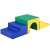 VEVOR Single Tunnel Climber, Toddler Playset, Foam Climbing Blocks for Toddlers, Kids Tunnel Maze with Stairs and Ramp