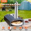 VEVOR Multi-fuel Outdoor Pizza Oven, 12 inch Wood Fired & Gas Pizza Maker with Rotating Pizza Stone, Propane Pellet Dual Fuel Pizza Grill for Backyard