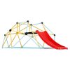 VEVOR Climbing Dome, for Kids 3 to 9 Years Old, 8FT Geometric Dome Climber with Slide,Jungle Gym Supports 600LBS and Easy Assembly, with Climbing Grip