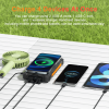 Power Bank Wireless Charger 20000mAh Fast Charging Power Bank for All Mobile Devices, Solar Portable Charger with Dual Flashlights, Carabiner