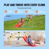 VEVOR Climbing Dome, for Kids 3 to 9 Years Old, 8FT Geometric Dome Climber with Slide,Jungle Gym Supports 600LBS and Easy Assembly, with Climbing Grip