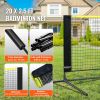 VEVOR Badminton Net, Height Adjustable Volleyball Net, 20ft Wide Foldable Pickleball Net, Portable Tennis Net Set with Poles, Stand, Bag, Rackets