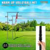 VEVOR Freestanding Volleyball Training Net for Indoor or Outdoor Use, Adjustable Height Portable Net System with Carrying Bag