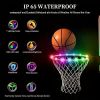 1pc LED Basketball Hoop Light, Remote Control Waterproof Basketball Rim Lights With 17 Colors 7 Lighting Modes