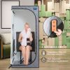 Portable Full Size Grey Infrared Sauna tent‚ÄìPersonal Home Spa, with Infrared Panels, Heating Foot Pad, Controller, Foldable Chair