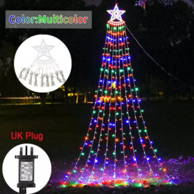 Outdoor Christmas Decorations 350 LED Star Lights Easy Installation Waterproof (Option: W13194944)