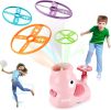 Outdoor Toys for Kids Ages 4-8: Elephant Butterfly Catching Game - Toddler Chasing Toy 3 4 5 6 7 Year Old Boys Girl Flying Spinner Toy Disc Rocket Lau