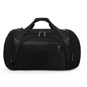 Foldable Travel Duffel Bag Spacious Weekender Bag for Travel and Camping (Color: Black)