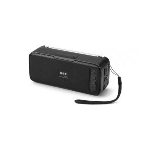 Solar Charge Energy Outdoor Light Portable Bluetooth Speaker HFU43 For Phone, Device, Music, USB (Colour: Black)