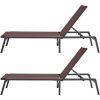 VEVOR Chaise Lounge Chair Outdoor Patio Lounge Chair Adjustable 5-Position 2 pcs