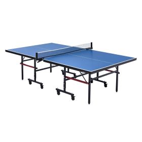 VEVOR Ping Pong Table Foldable Table Tennis Game Table Indoor with Clamp Net (Default: Default)