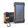 Solar-Powered Portable Charger With Built-In Light, Featuring An 8000mAh High-Capacity Battery Pack, Capable Of Solar Charging And Illumination