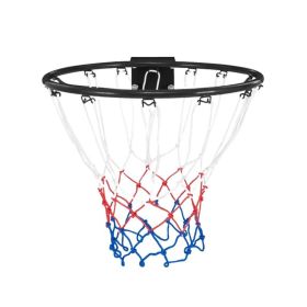 Sport Equipments Basketball Rim with Net for Indoor & Outdoor (Color: Black, Type: 15 Inch)